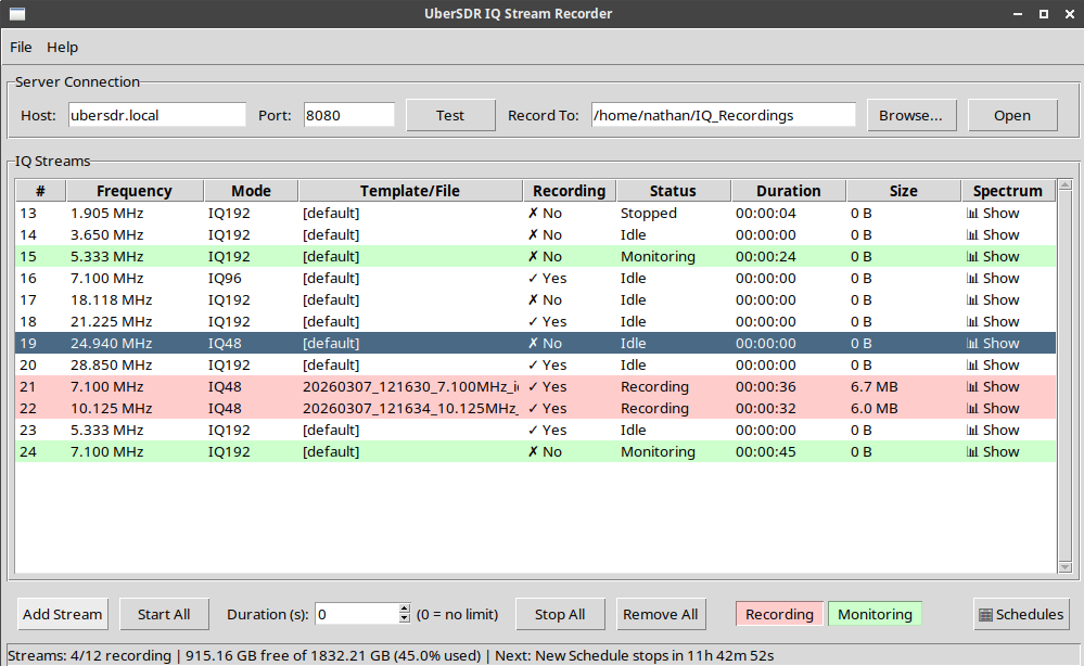 IQ Recorder Interface